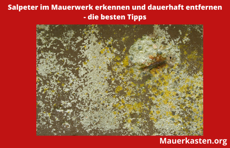 Salpeter Mit Essig Entfernen