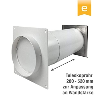 EASYTEC® Energiesparender Wandmontage Mauerkasten Ø 150 mm  Wandmontage
